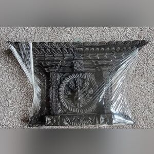 Vintage Peacock Eye Window From Nepal Hand Carved Wall Hang Architectural